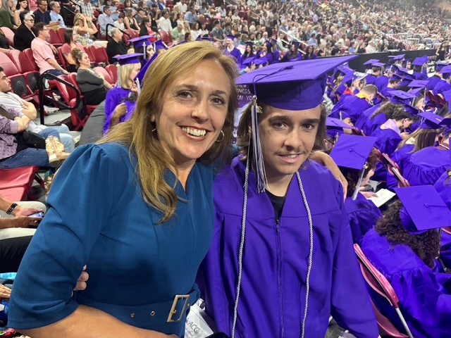 Danielle and Joe Goodnight at his college graduation